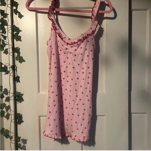 Pink Ruffled Women's Sleepwear